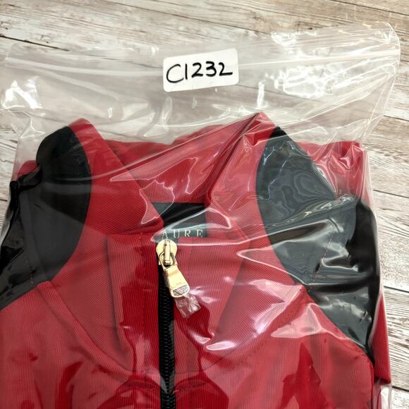 LRL Ralph Lauren Jacket Womens XL Red Preppy Crest Logo Lightweight Pockets LS - Picture 10 of 10